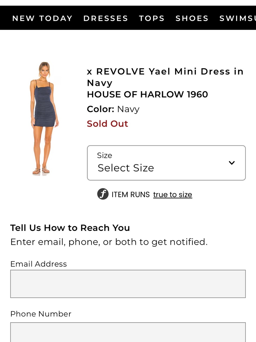 House of Harlow 1960 Navy Ruched Spaghetti-Strap Mini Dress